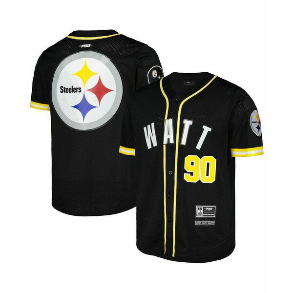 ץ   ȥåץ Men's T.J. Watt Black Pittsburgh Steelers Mesh B...