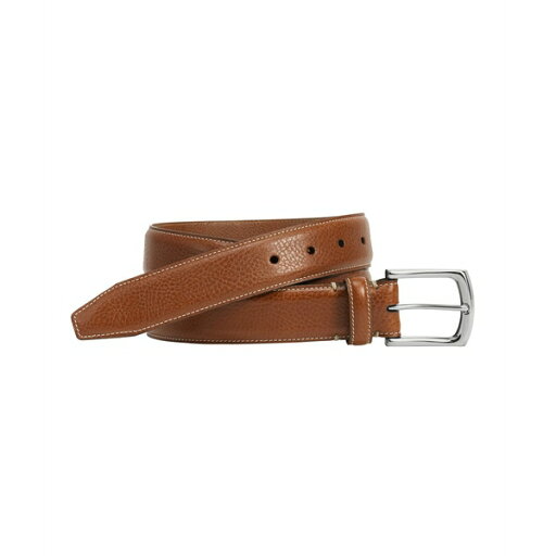 ジョンストンアンドマーフィー メンズ ベルト アクセサリー Men's Topstitched Leather Belt Tan ジョンストンアンドマーフィー メンズ ベルト アクセサリー Men's Topstitched Leather Belt Tan