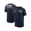 ナイキ メンズ シャツ トップス Men's Navy New England Patriots Blitz Essential T-shirt Navy(4)