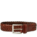 アンダーソンズ ベルト メンズ アンダーソンズ メンズ ベルト アクセサリー Anderson's Woven Leather Belt Brown