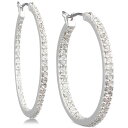 t[ fB[X sAXCO ANZT[ Crystal In & Out Hoop Extra Small Earrings Silver