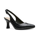 クラークス クラークス レディース パンプス シューズ Women's Kataleyna Step Pointed-Toe Slingback Pumps Black Croc