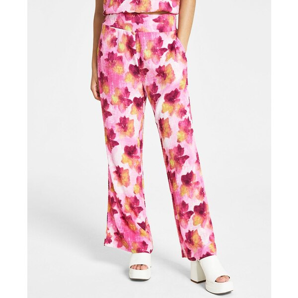 バースリー レディース カジュアルパンツ ボトムス Women 039 s Floral-Print Wide-Leg Pants, Created for Macy 039 s Frankie Flrl A