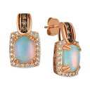 @ fB[X sAXCO ANZT[ Opal (1-3/4 ct. t.w.) & Diamond (5/8 ct. t.w.) Drop Earrings in 14k Rose Gold Opal