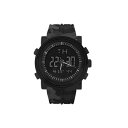 JEFA Y rv ANZT[ Men's Black, Gray Camo Silicone Strap Watch 47mm Black, Gray Camo