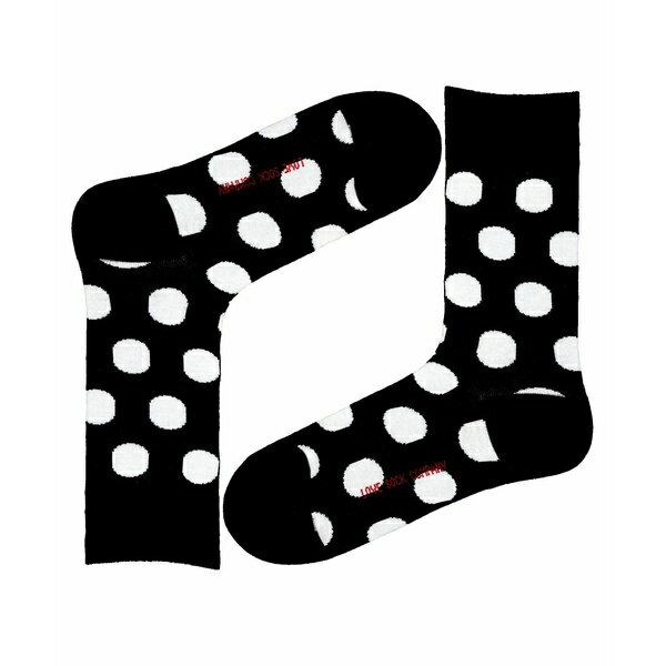 u \bN Jpj[ fB[X C A_[EFA Big Polka Cotton Polka Dots Crew Socks Black