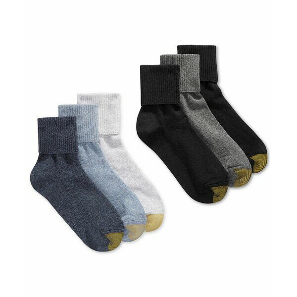 S[hgD[ fB[X C A_[EFA Women's 6-Pack Casual Turn Cuff Socks Blue Multi Pack