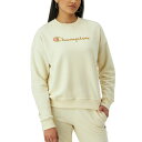 チャンピオン レディース カットソー トップス Women's Logo Fleece Crewneck Sweatshirt Fresh Skin Tan