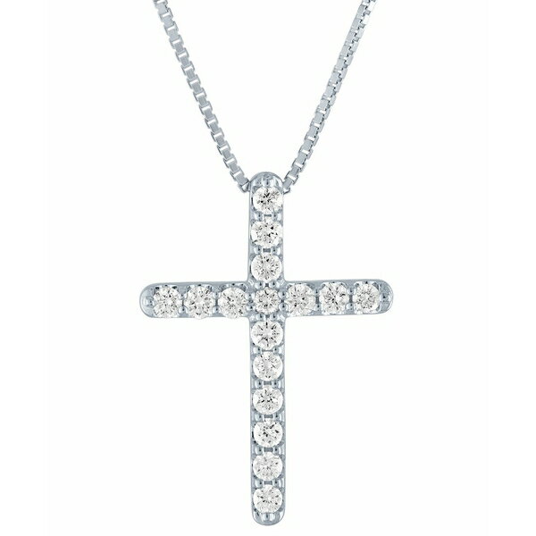 tH[Go[ OE _CY fB[X lbNXE`[J[Ey_ggbv ANZT[ Lab Grown Diamond Cross Pendant Necklace (1/2 ct. t.w.) in Sterling Silver, 16
