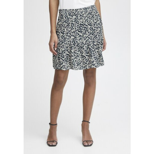 イチ レディース スカート ボトムス A-line skirt - total eclipse paisley aop イチ レディース スカート ボトムス A-line skirt - total eclipse paisley aop