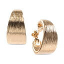 ANC fB[X sAXCO ANZT[ Gold-Tone Textured E-Z Comfort Clip-On Hoop Earrings Gold