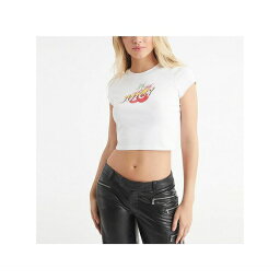 ジューシークチュール　ベビー服 ジューシークチュール レディース カットソー トップス Women's Cherry Flames Baby Tee Bleached white