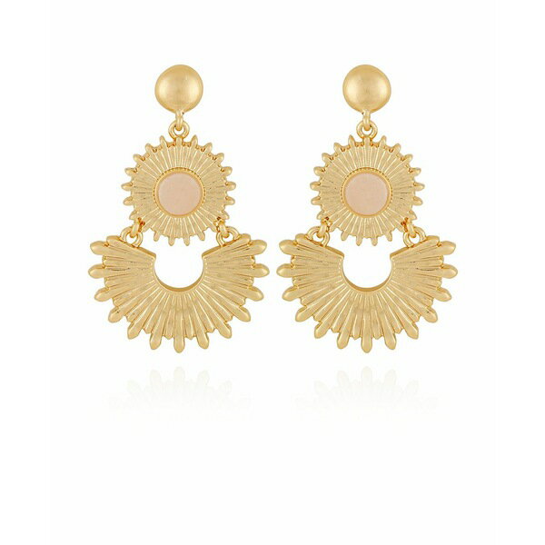 ティー タハリ レディース ピアス＆イヤリング アクセサリー Women 039 s Double Sun Rose Quartz Stone Drop Earrings Gold-Tone, Rose Quartz