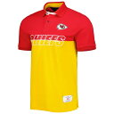 トミー ヒルフィガー メンズ ポロシャツ トップス Kansas City Chiefs Tommy Hilfiger Color Block Polo Yellow/Red