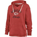 フォーティーセブン レディース パーカー・スウェットシャツ アウター Kansas City Chiefs '47 Women's Wrapped Up Kennedy VNeck Pullover Hoodie Red