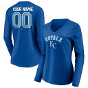 t@ieBNX fB[X TVc gbvX Kansas City Royals Fanatics Branded Women's Personalized Winning Streak Name & Number Long Sleeve VNeck TShirt Royal