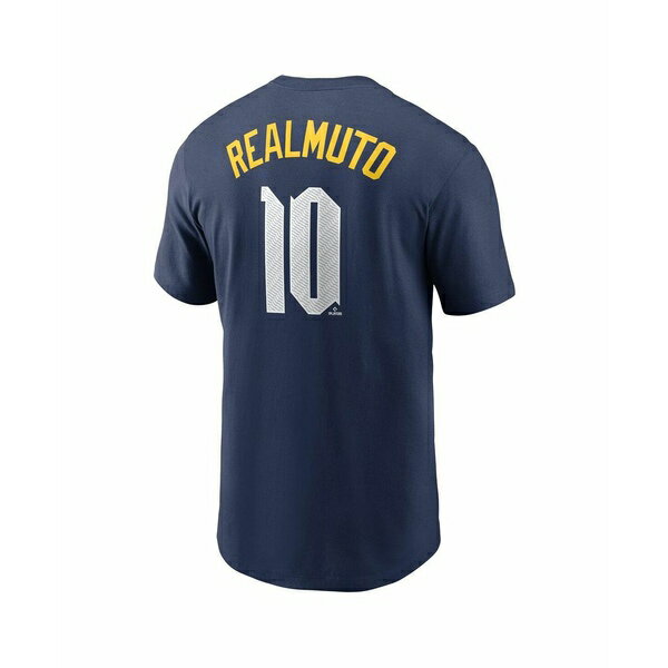 ナイキ メンズ シャツ トップス Men's J.T. Realmuto Navy Philadelphia Phillies 2024 City Connect Fuse Player Name Number T-Shirt Navy