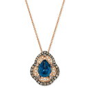 ルヴァン レディース ネックレス・チョーカー・ペンダントトップ アクセサリー London Blue Topaz (1-3/4 ct. t.w.) & Diam...