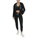 ダナ キャラン ニューヨーク レディース カットソー トップス Sport Women's Two-Tone Zip-Front Long-Sleeve Hoo...