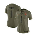 ナイキ レディース カットソー トップス Women's Justin Fields Olive Chicago Bears 2022 Salute To Se...