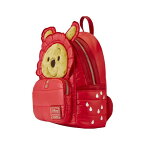 ラウンジフライ レディース バックパック・リュックサック バッグ Men's and Women's Winnie the Pooh Rainy Day Puffer Jacket Cosplay Mini Backpack Red