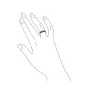 uO fB[X O ANZT[ Art Deco Style Color AAA CZ Emerald Cut Cubic Zirconia Eternity Baguette Anniversary Wedding Band Ring For Women .925 Sterling Silver 4MM Green