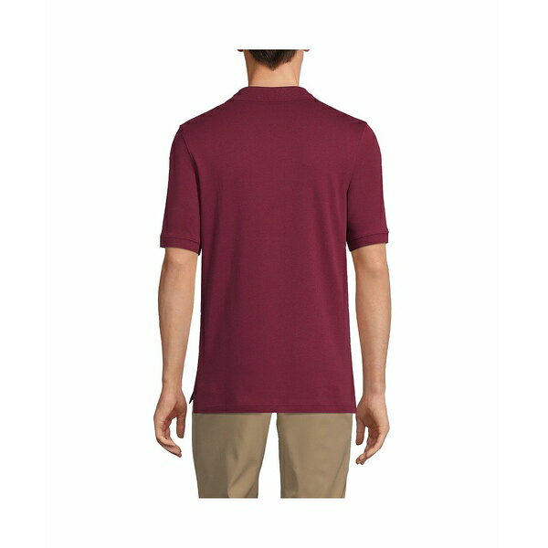 ランズエンド メンズ ポロシャツ トップス Men's School Uniform Short Sleeve Interlock Polo Shirt Burgundy