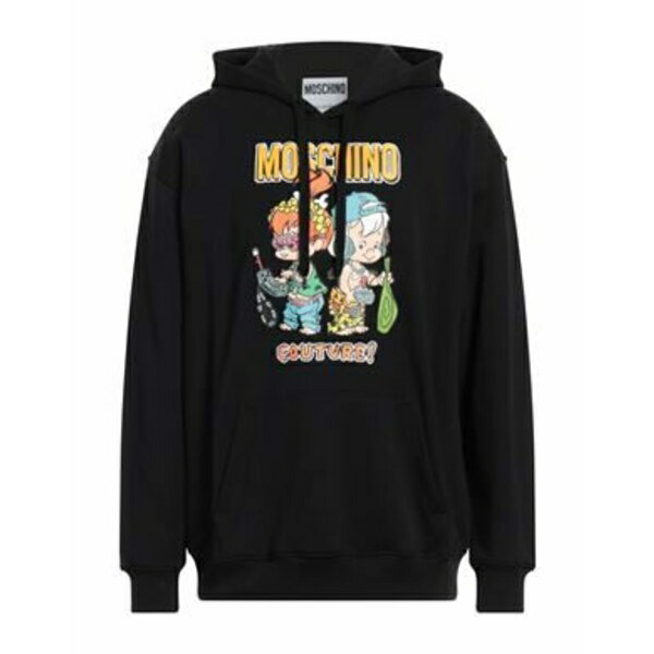 【送料無料】 モスキーノ メンズ パーカー・スウェットシャツ アウター Sweatshirts Black