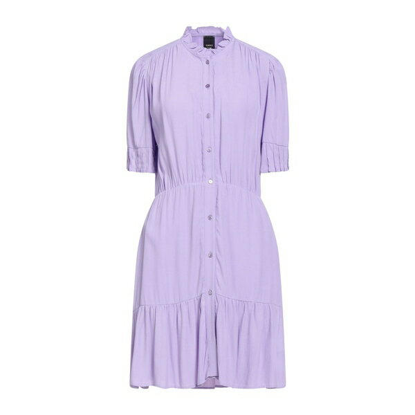 【送料無料】 ピンコ レディース ワンピース トップス Mini dresses Purple