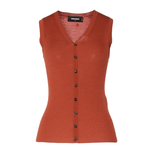 【送料無料】 ディースクエアード レディース カーディガン アウター Cardigans Orange