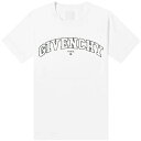 ジバンシー メンズ Tシャツ トップス Givenchy College Embroidered Logo T-Shirt Black