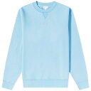 サンスペル メンズ パーカー・スウェットシャツ アウター Sunspel Loopback Crew Sweat Blue