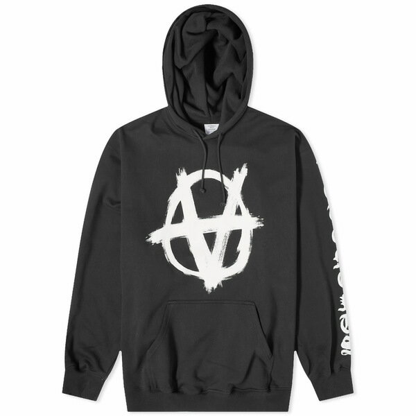 ȥ  ѡåȥ  VETEMENTS Double Anarchy Hoodie Black