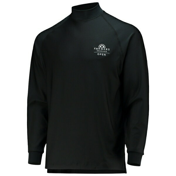 フットジョイ メンズ Tシャツ トップス Farmers Insurance Open FootJoy ProDry Performance Raglan Long Sleeve Mock Top Black