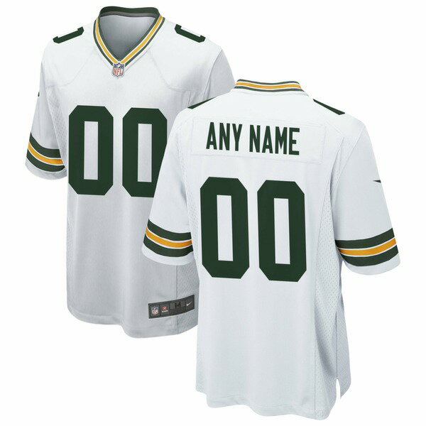 ナイキ メンズ ユニフォーム トップス Green Bay Packers Nike Custom Game Jersey White