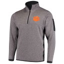 アンティグア メンズ ジャケット＆ブルゾン アウター Clemson Tigers Antigua Fortune HalfZip Sweatshirt Charcoal