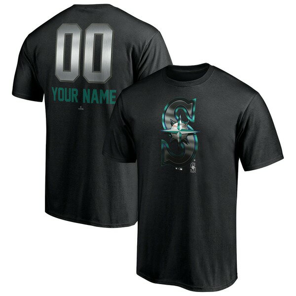 եʥƥ  T ȥåץ Seattle Mariners Fanatics Branded Personalized Any Name &Number Midnight Mascot TShirt Black