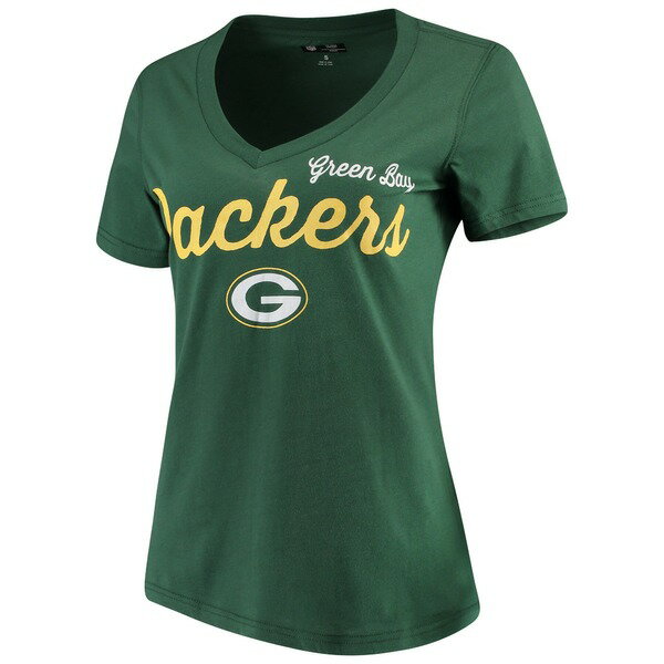 J[oNX fB[X TVc gbvX Green Bay Packers GIII 4Her by Carl Banks Women's Post Season VNeck TShirt Green