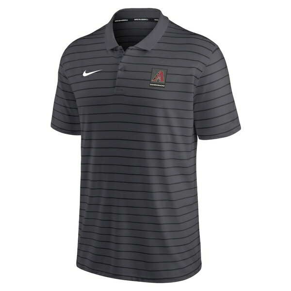 iCL Y |Vc gbvX Arizona Diamondbacks Nike Authentic Collection Striped Performance Pique Polo Anthracite