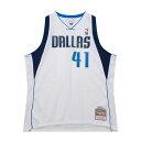 ミッチェル ネス メンズ ユニフォーム トップス Dirk Nowitzki Dallas Mavericks Mitchell Ness 2010/11 Hardwood Classics Swingman Jersey White