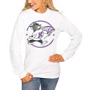 ゲームデイ レディース Tシャツ トップス Kansas State Wildcats Women's End Zone Long Sleeve TShirt White