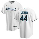 ナイキ メンズ ユニフォーム トップス Miami Marlins Nike Home Replica Custom Jersey White