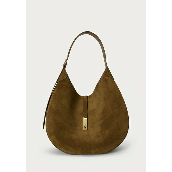 ラルフローレン レディース トートバッグ バッグ POLO ID SUEDE LARGE SHOULDER BAG - Tote bag - artichoke