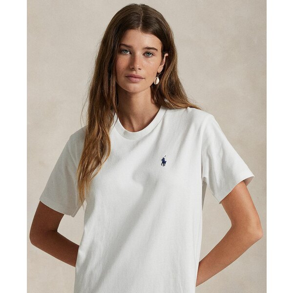 ラルフローレン レディース ワンピース トップス Women's Cotton Jersey Tee Dress White