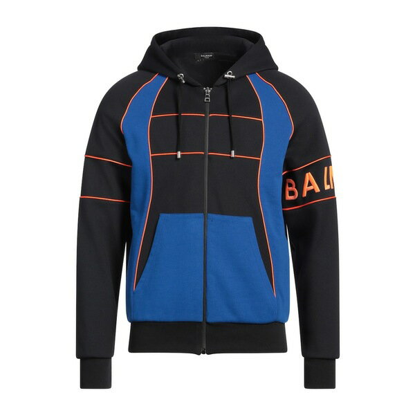 【送料無料】 バルマン メンズ パーカー・スウェットシャツ アウター Sweatshirts Black