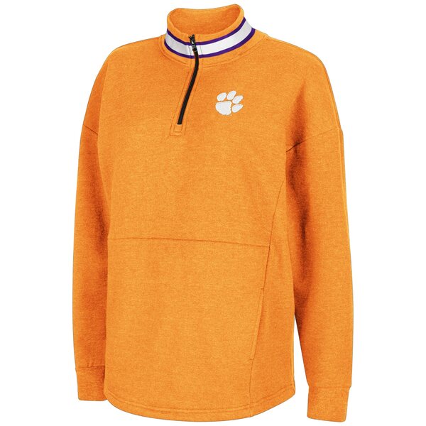 コロシアム レディース ジャケット＆ブルゾン アウター Clemson Tigers Colosseum Women's Alice 2Hit Fleece QuarterZip Jacket Orange