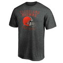 }WFXeBbN Y TVc gbvX Cleveland Browns Majestic Showtime Logo TShirt Heathered Charcoal
