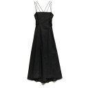 yz t[ fB[X s[X gbvX Tie Back Midi Dress Noir