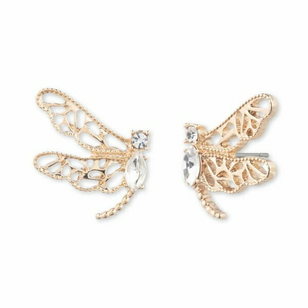 【送料無料】 マルケッサ レディース ピアス＆イヤリング アクセサリー Ladies Marchesa Gold Tone Dragonfly Stud Earrings Goldのサムネイル