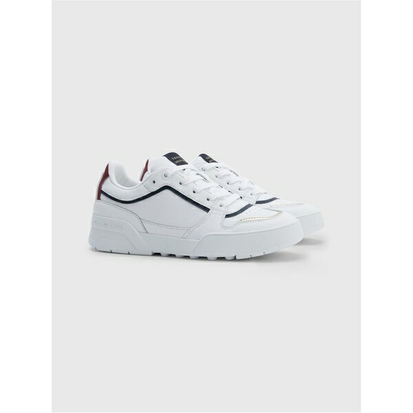 【送料無料】 トミー ヒルフィガー レディース バスケットボール スポーツ Tommy Low Bskt Snkr Ld33 White/Rwb